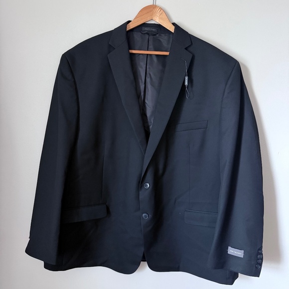 Van Heusen Men’s Classic Black Sport Coat Blazer – Size 56R NWT - Picture 1 of 5